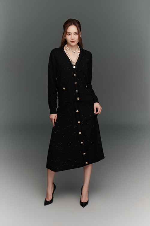 [🛒🇻🇳]Set Đồ Nữ – Black Knit Blouse & Black Knit Flared Skirt – , SKU – – sixdo.vn 🇻🇳🛒Top1Shop🛒 🇻🇳Top1Vietnam🇻🇳 🛍🛒🇻🇳