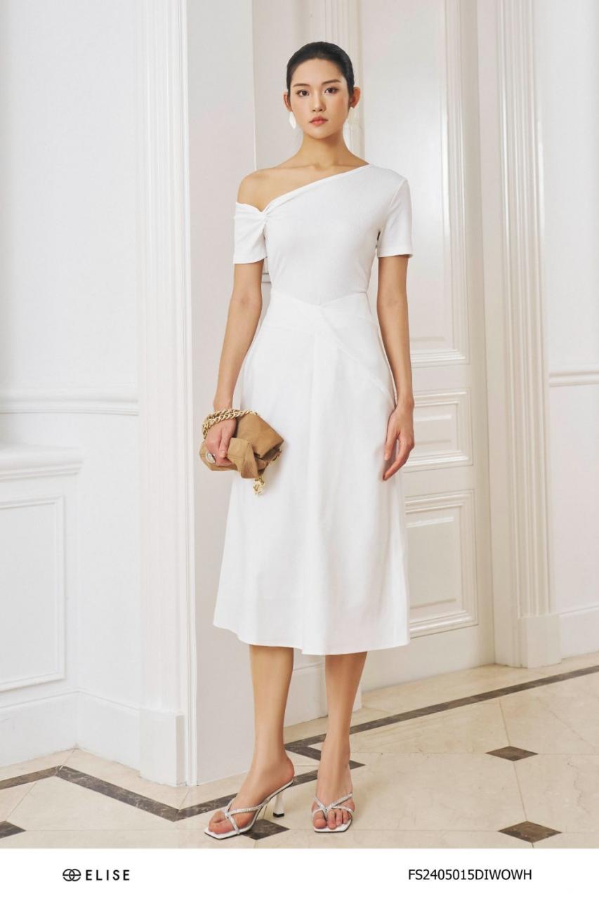 [🛒🇻🇳]ĐẦM TRẮNG PHỐI THUN CỔ CHÉO XOẮN VAI – , SKU – FS2405015DIWOWH – elise.vn 🇻🇳🛒Top1Shop🛒 🇻🇳Top1Vietnam🇻🇳 🛍🛒🇻🇳