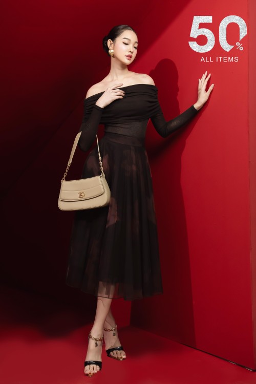 [🛒🇻🇳]Chân váy – Black Pleated Mesh Flared Skirt – , SKU – – sixdo.vn 🇻🇳🛒Top1Shop🛒 🇻🇳Top1Vietnam🇻🇳 🛍🛒🇻🇳