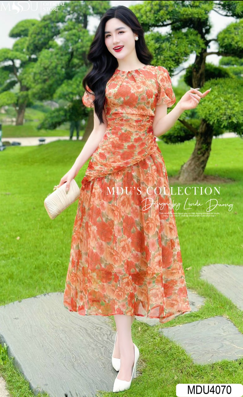 [🛒🇻🇳]Váy Thiết Kế MDU4070 Hoạ Tiết 5D Tay Bồng Cổ Tròn Điểm Nhấn Ly Bụng ( Thiết Kế 12 Màu Độc Quyền Từ MDU Fashion) – , SKU – – mdufashion.com 🇻🇳🛒Top1Shop🛒 🇻🇳Top1Vietnam🇻🇳 🛍🛒🇻🇳