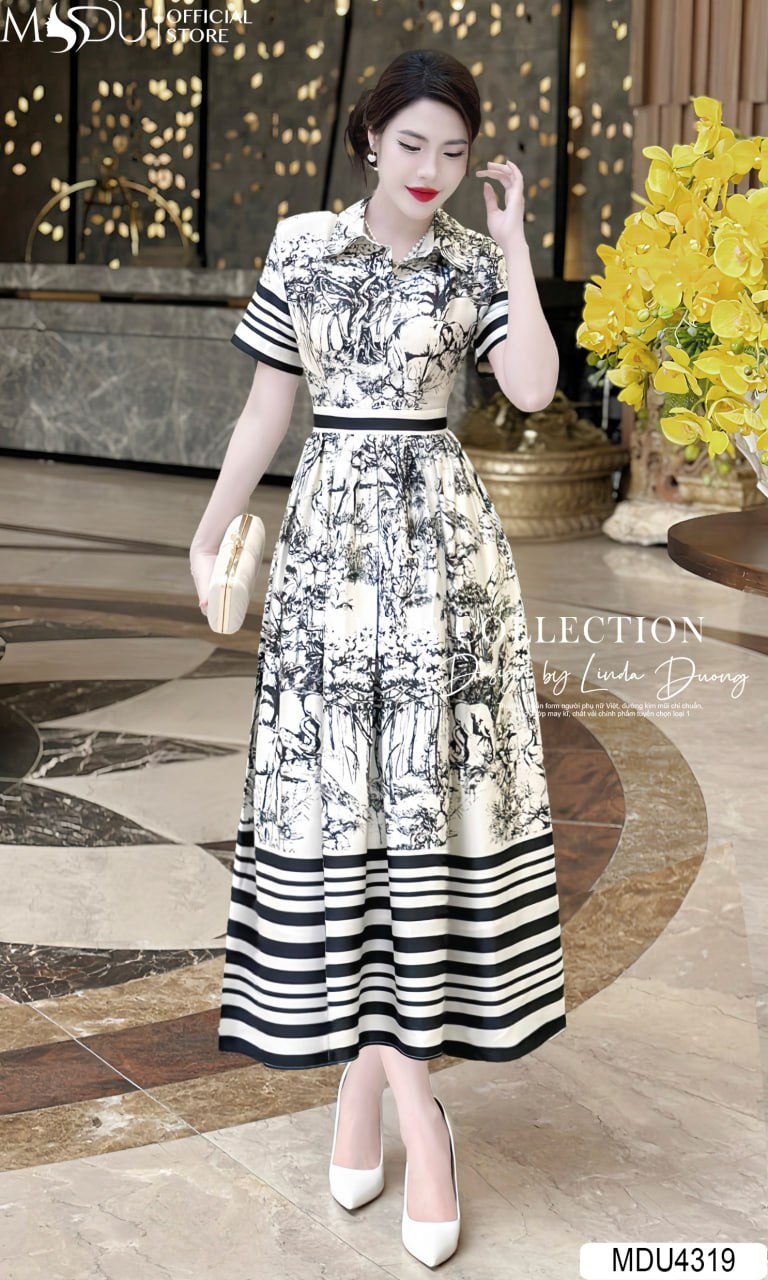 [🛒🇻🇳]Váy Thiết Kế MDU4319 – Dáng Dài Màu Trắng Phối Đen Cổ Sơ Mi Cổ Điển Tạo Điểm Nhấn Cho Váy – , SKU – – mdufashion.com 🇻🇳🛒Top1Shop🛒 🇻🇳Top1Vietnam🇻🇳 🛍🛒🇻🇳