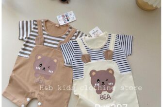 [???]  Baby House Shop ?‍?❤️️?⭐️ ￼Áo Liền Quần Bằng Cotton Tay Ngắn In Hình Gấu Hoạt Hình Dành Cho Bé Trai Gái
Sz 0-14 kg
Giá : #69k
, shares-0✔️ , likes-0❤️️ , date-2024-04-14 18:05:11????????