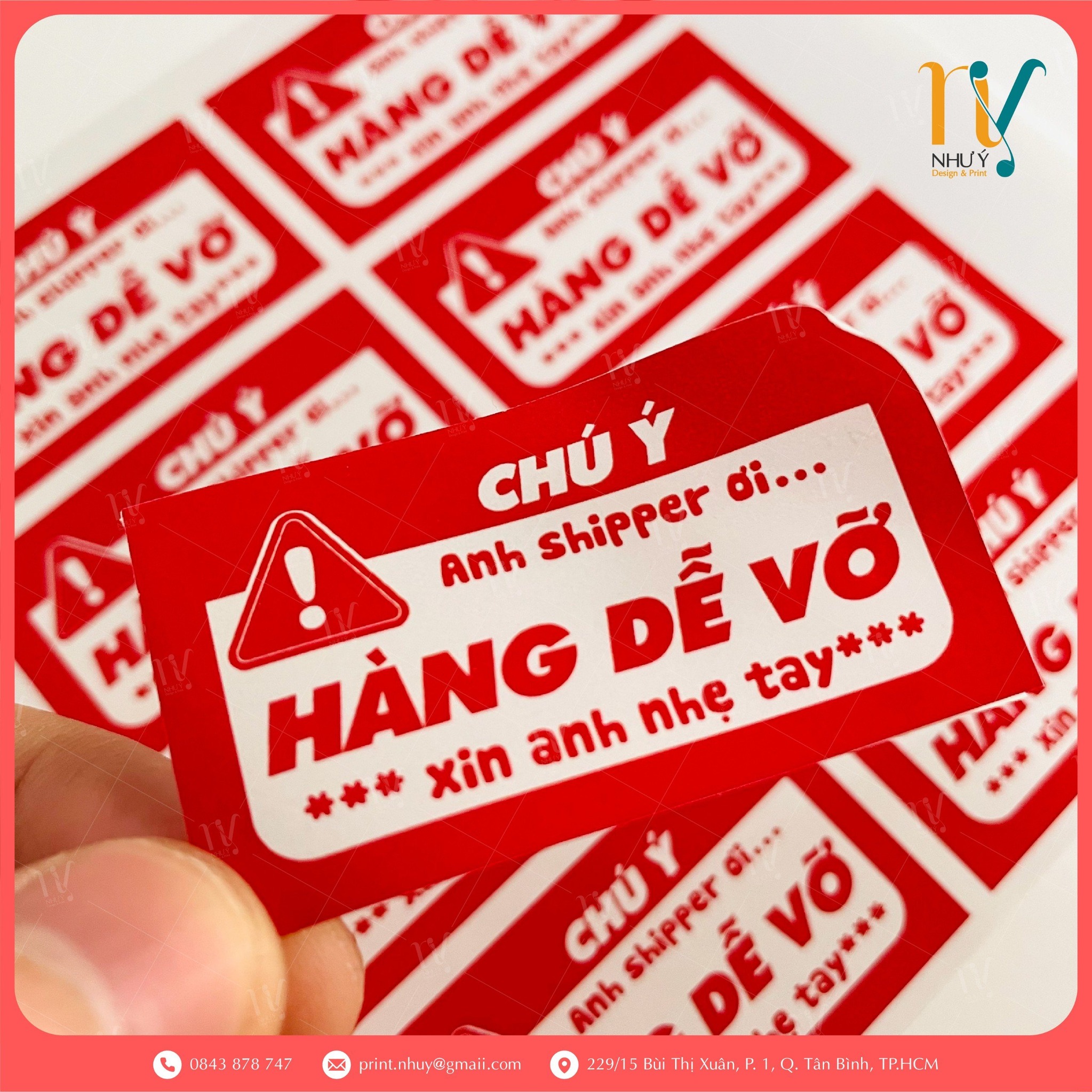 [???] In Ấn Như Ý – chuyên cung cấp dịch vụ thiết kế – in ấn và hoàn thiện như name card, menu, catalogue, sticker decal, thiệp cưới, thiệp mời sự kiện  ? Top1Designs ✨   In Ấn Như Ý giới thiệu sản phẩm tem decal giấy của khách hàng thân yêu.

 Cảm ơn khách hàng đã tin tưởng và lựa chọn In Ấn Như Ý 

 In Ấn Như Ý nhận in nh , shares-0✔️ , likes-4❤️️ , date-2024-07-11 17:37:37????????