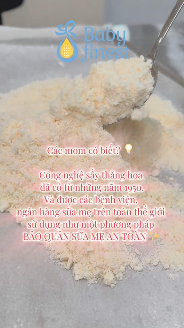 [🆕🇻🇳]  Baby Finest Vietnam – The first professional breastmilk freeze-drying service in Vietnam 🧑‍🧒❤️️👶⭐️ CÁC MOM CÓ BIẾT  Các bệnh viện và ngân hàng sữa mẹ trên toàn thế giới sử dụng phương pháp sấy thăng hoa để bảo quản sữa mẹ 1 cách an toàn. Đảm bảo giữ lại  , shares-0✔️ , likes-0❤️️ , date-2024-09-19 19:45:58🇻🇳🇻🇳🇻🇳📰🆕