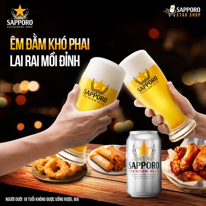 [🥂🇻🇳] Sapporo Vietnam 🍹 Top1Drink 🍻 – Êm đằm khó phai, lai rai mồi đỉnh 🍺🤤 1 ngụm là say đắm, 2 ngụm là đ …