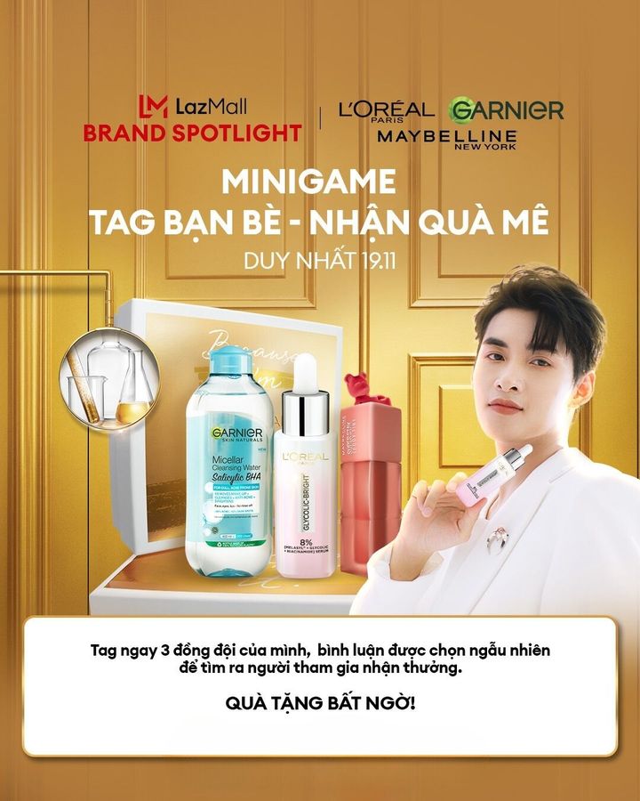 [🛍️🇻🇳] Lazada là trang mua sắm trực tuyến uy tín hàng đầu tại Việt Nam 🛍️ Top1Shop ❤️️ – [Minigame] TAG BẠN BÈ NHẬN QUÀ MÊ TỪ BỘ 3 NHÀ L’OREAL PARIS – MAYBELLINE – GARNIER 🎉 …