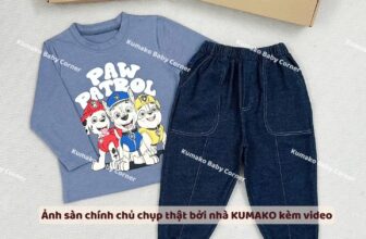 [???] Kumako Baby Corner ?‍?❤️️?⭐️ Lại lên siêu phẩm cho các bé
Mê mẩn thuiBộ chó cứu hộ xám quần giả jeans bé trai
Áo cotton 4c quần giả jean nha kháchBảng size tham khảo
Sz 90-130( 9 , shares-2✔️ , likes-6❤️️ , date-2024-11-09 01:23:31????????