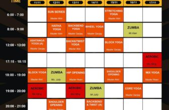 [???] Ocean Fitness & Yoga Centers  ? Top1Yoga ??‍♀️ CẬP NHẬT LỊCH TẬP LỚP NHÓM TUẦN MỚI TỪ 11.11 – 17.11
Kính gửi quý hội viên lịch tập tuần mới
Quý hội viên vui lòng cập nhật thông tin lịch tập để đến lớp , shares-0✔️ , likes-1❤️️ , date-2024-11-10 17:08:10????????