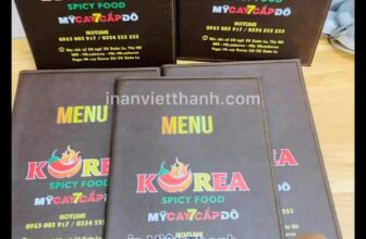 [???] Thiết kế và In ấn Việt Thanh – chuyên in menu nhựa, menu bìa da, menu spa, salon, menu fomex, card, menu led gỗ  ? Top1Designs ✨  Mẫu menu bìa da cho Mì cay Seoul —————————– THIẾT KẾ VÀ IN ẤN VIỆT THANH Hotline/ Zalo 24/7: 0964 069 811 VPGD: HH3C – Linh Đàm – Hoàng  , shares-0✔️ , likes-0❤️️ , date-2024-11-10 05:32:51????????