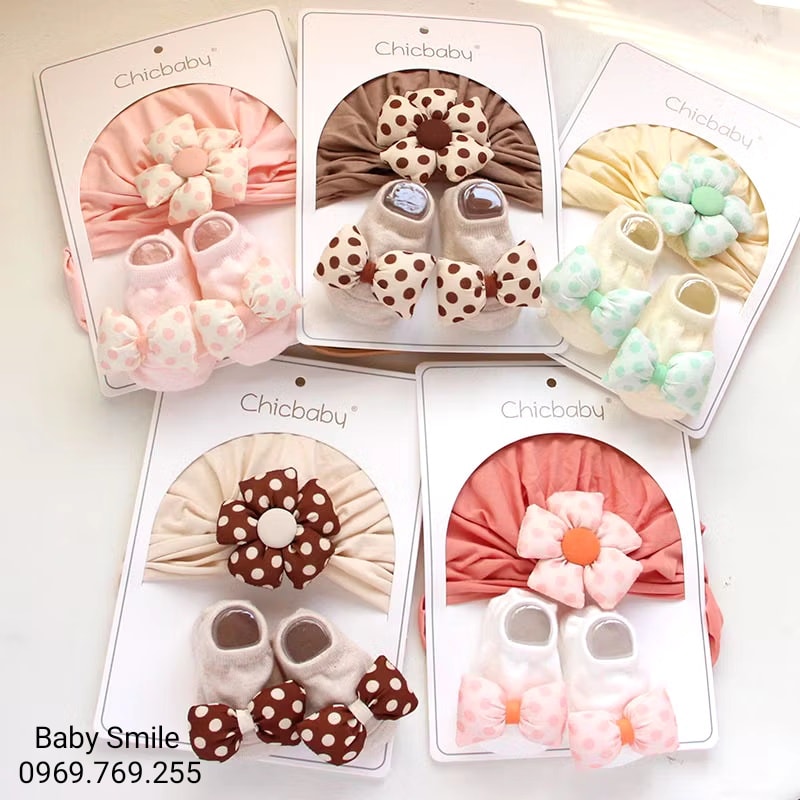 [🆕🇻🇳]  Siêu Thị Mẹ Và Bé Baby Smile 🧑‍🧒❤️️👶⭐️  SET MŨ TURBAN KÈM TẤT THÚ CHO BÉ -CHICBABY1 thao tác nhỏ thôi cũng đã giúp các bé yêu biến thành những nàng công chúa xinh xắn, rực rỡ trong mắt ng , shares-0✔️ , likes-0❤️️ , date-2024-11-10 07:12:58🇻🇳🇻🇳🇻🇳📰🆕