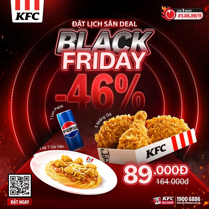 [🍗🇻🇳] KFC Vietnam 🍔Top1Food 🍗 – ⏰ ĐẶT LỊCH SĂN DEAL BLACK FRIDAYDuy nhất 3 ngày 27-28-29/11, rinh ngay deal siêu đ …