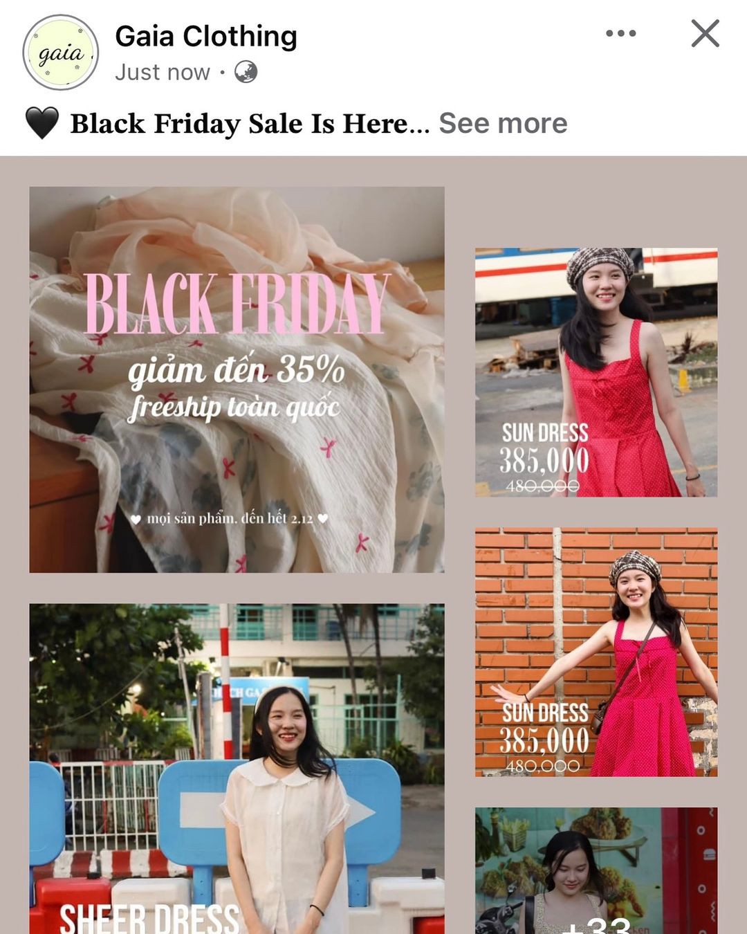 [???] Gaia Clothing  ? Top1Fashion ?  Tụi mình đã lên bài trên trang FB, chị em mình ghé qua xem nhaaa#gaia #blackfriday
, shares-0✔️ , likes-0❤️️ , date-2024-11-29 05:09:44????????