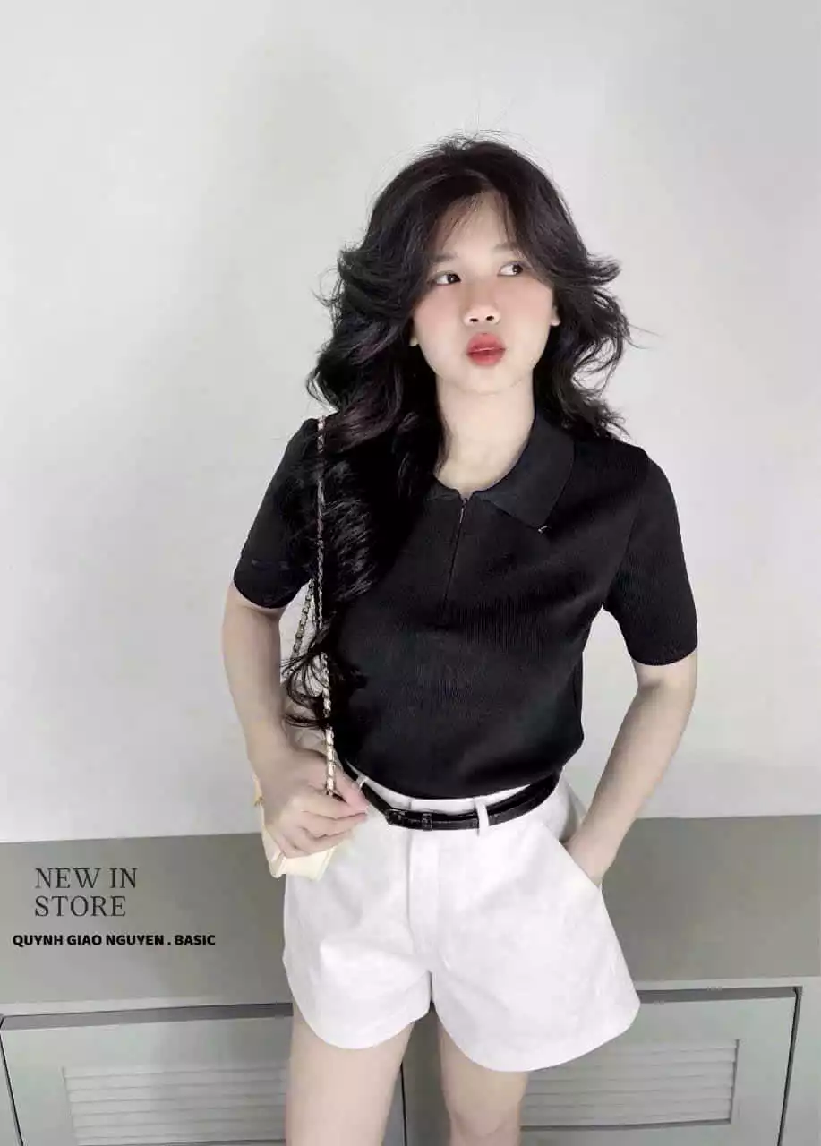 [🛒🇻🇳]Áo polo dệt ( ĐEN ) | QuynhGiaoNguyen – , SKU – – quynhgiaonguyen.vn 🇻🇳🛒Top1Shop🛒 🇻🇳Top1Vietnam🇻🇳 🛍🛒🇻🇳