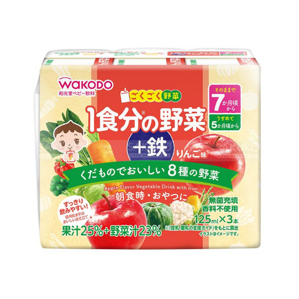 [🛒🇻🇳]WAKODO- Nước ép rau củ vị táo bổ sung sắt 125mlx3 – WAKODO , SKU – – sakukostore.com.vn 🇻🇳🛒Top1Shop🛒 🇻🇳Top1Vietnam🇻🇳 🛍🛒🇻🇳