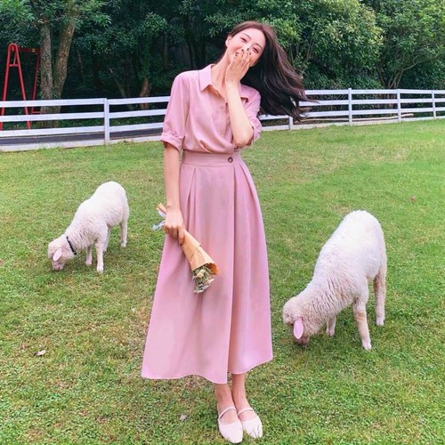 [🛒🇻🇳]Đầm sơ mi hồng nút eo (kèm hình thật) – , SKU – 18575698590 – sendo.vn 🇻🇳🛒Top1Shop🛒 🇻🇳Top1Vietnam🇻🇳 🛍🛒🇻🇳