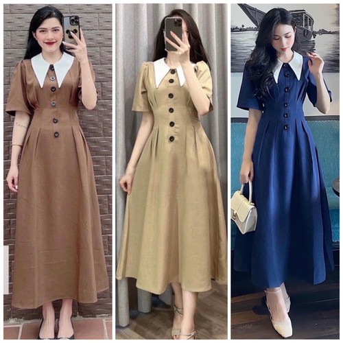 [🛒🇻🇳]Đầm sơ mi cổ trắng nút đen 7 màu (kèm hình thật) – , SKU – 16386254674 – sendo.vn 🇻🇳🛒Top1Shop🛒 🇻🇳Top1Vietnam🇻🇳 🛍🛒🇻🇳