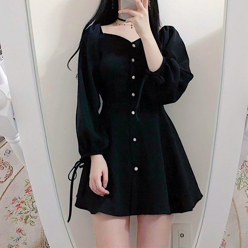 [🛒🇻🇳]Đầm đen nút tròn tay dài (kèm hình thật) – , SKU – 8424599375 – sendo.vn 🇻🇳🛒Top1Shop🛒 🇻🇳Top1Vietnam🇻🇳 🛍🛒🇻🇳