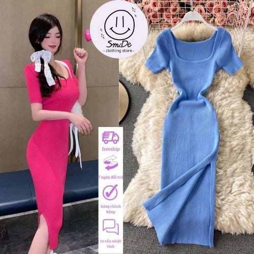 [🛒🇻🇳]Váy Đầm Len Gân Ôm Tay Ngắn Cổ Tròn Xẻ Đùi Nhẹ Nhàng Quyến Rũ Smide Clothing – , SKU – 23433101920 – sendo.vn 🇻🇳🛒Top1Shop🛒 🇻🇳Top1Vietnam🇻🇳 🛍🛒🇻🇳