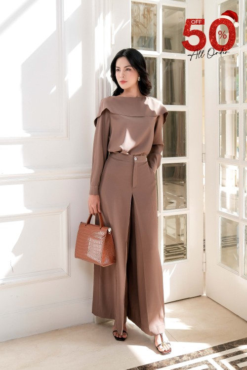 [🛒🇻🇳]Quần nữ – Grayish-brown Silk Loose Pants – , SKU – – sixdo.vn 🇻🇳🛒Top1Shop🛒 🇻🇳Top1Vietnam🇻🇳 🛍🛒🇻🇳