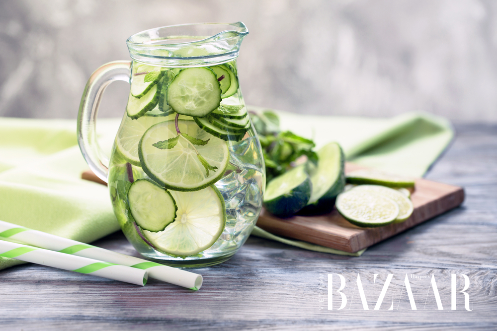 Nước detox dưa chuột và bạc hà