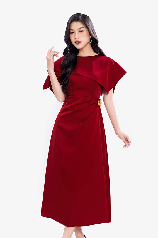 [🛒🇻🇳]Đầm đỏ dự tiệc cổ choàng nhấn eo – K&K Fashion , SKU – KK173-29 – kkfashion.vn 🇻🇳🛒Top1Shop🛒 🇻🇳Top1Vietnam🇻🇳 🛍🛒🇻🇳