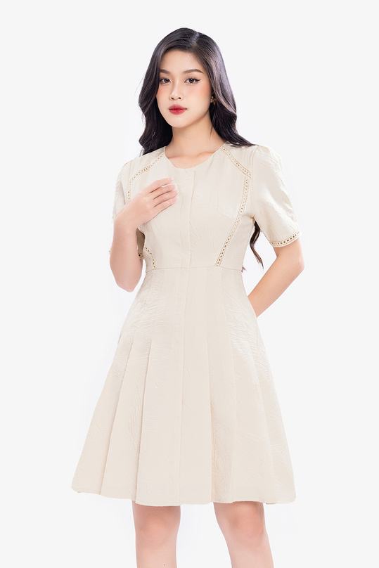 [🛒🇻🇳]Đầm dự tiệc dáng xòe xếp ly cổ tròn – K&K Fashion , SKU – KK171-01 – kkfashion.vn 🇻🇳🛒Top1Shop🛒 🇻🇳Top1Vietnam🇻🇳 🛍🛒🇻🇳