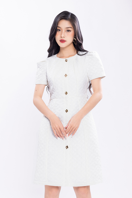 [🛒🇻🇳]Đầm trắng dự tiệc dáng chữ A phối nút – K&K Fashion , SKU – KK171-35 – kkfashion.vn 🇻🇳🛒Top1Shop🛒 🇻🇳Top1Vietnam🇻🇳 🛍🛒🇻🇳