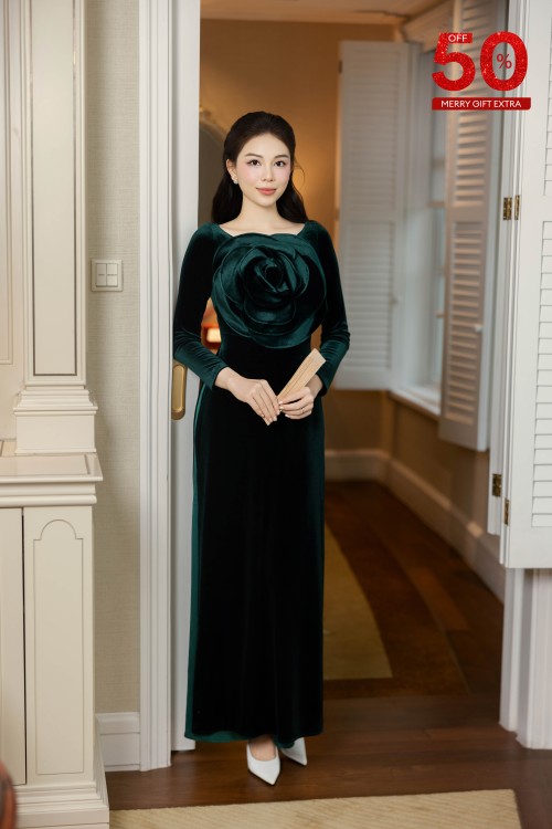 [🛒🇻🇳]Áo Dài – Dark Green 3D Flower Velvet Ao Dai – , SKU – – sixdo.vn 🇻🇳🛒Top1Shop🛒 🇻🇳Top1Vietnam🇻🇳 🛍🛒🇻🇳