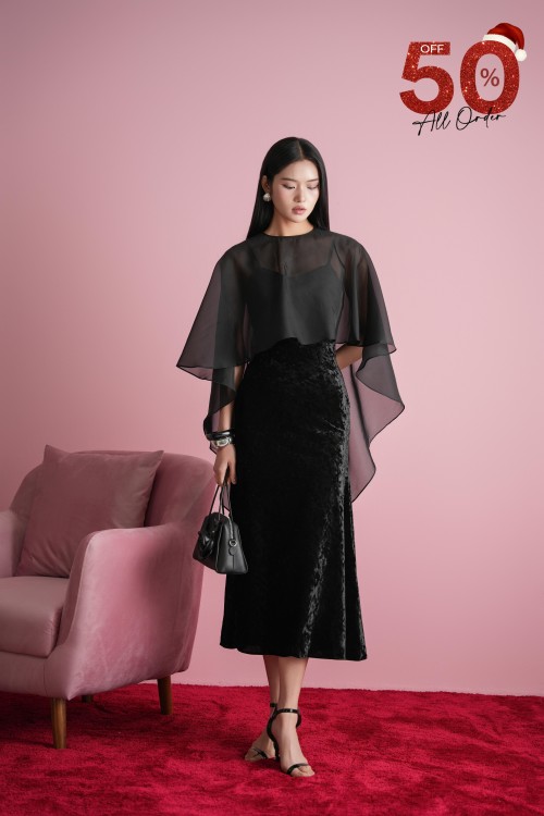 [🛒🇻🇳]Váy Đầm – Black Velvet Set Coat-Dress – , SKU – – sixdo.vn 🇻🇳🛒Top1Shop🛒 🇻🇳Top1Vietnam🇻🇳 🛍🛒🇻🇳