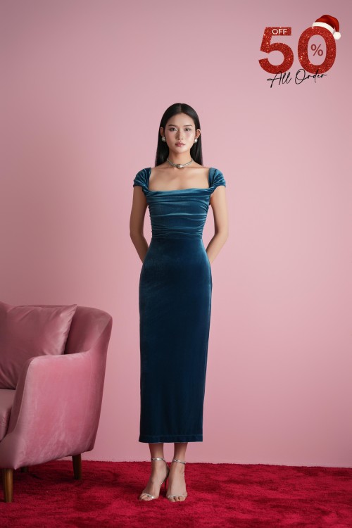 [🛒🇻🇳]Váy Đầm – Dark Mallard Green Velvet Pencil Dress – , SKU – – sixdo.vn 🇻🇳🛒Top1Shop🛒 🇻🇳Top1Vietnam🇻🇳 🛍🛒🇻🇳