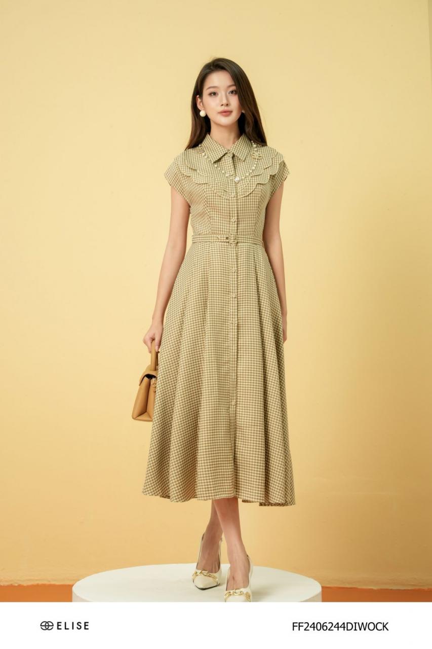 [🛒🇻🇳]ĐẦM KẺ CARO BE NÂU VIỀN CỔ BÈO SÓNG – , SKU – FF2406244DIWOCK – elise.vn 🇻🇳🛒Top1Shop🛒 🇻🇳Top1Vietnam🇻🇳 🛍🛒🇻🇳