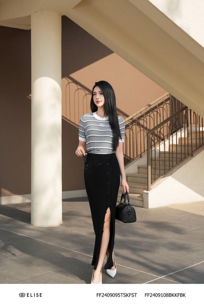 [🛒🇻🇳]CHÂN VÁY LEN ĐEN XẺ BÊN – , SKU – FF2409108BKKFBK – elise.vn 🇻🇳🛒Top1Shop🛒 🇻🇳Top1Vietnam🇻🇳 🛍🛒🇻🇳