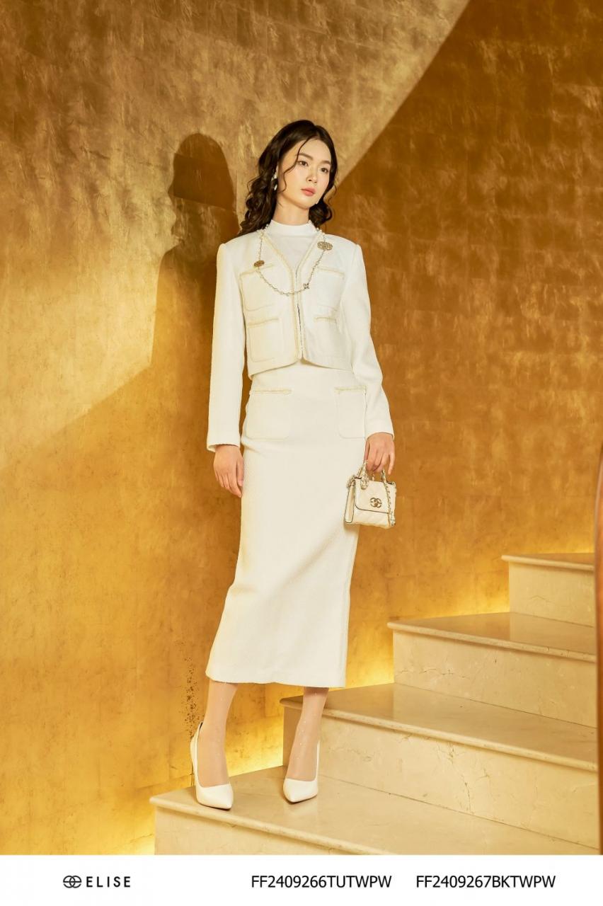 [🛒🇻🇳]JUPE DÀI SỢI VÂN TRẮNG ĐÍNH DÂY TRAI – , SKU – FF2409267BKTWPW – elise.vn 🇻🇳🛒Top1Shop🛒 🇻🇳Top1Vietnam🇻🇳 🛍🛒🇻🇳