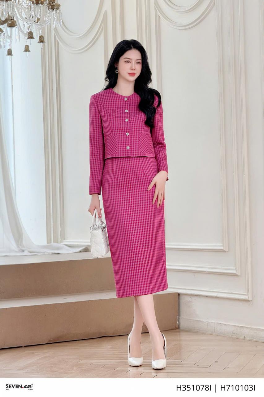 [🛒🇻🇳]Juyp ôm hoạ tiết kẻ hồng thời trang nữ Seven.AM H710103I – Seven.AM , SKU – – sevenam.vn 🇻🇳🛒Top1Shop🛒 🇻🇳Top1Vietnam🇻🇳 🛍🛒🇻🇳