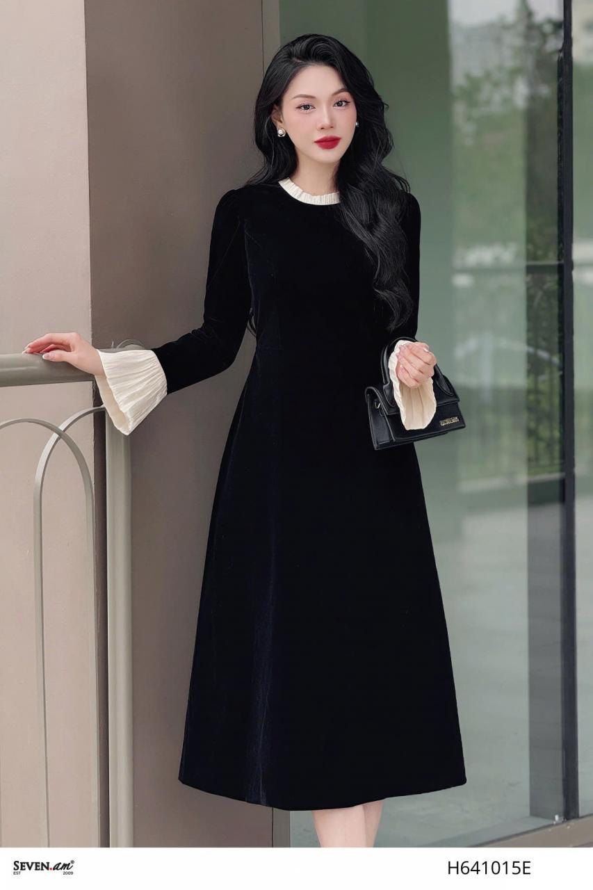 [🛒🇻🇳]Đầm xoè nhung phối tơ óng thời trang nữ Seven.AM H641015E – Seven.AM , SKU – – sevenam.vn 🇻🇳🛒Top1Shop🛒 🇻🇳Top1Vietnam🇻🇳 🛍🛒🇻🇳