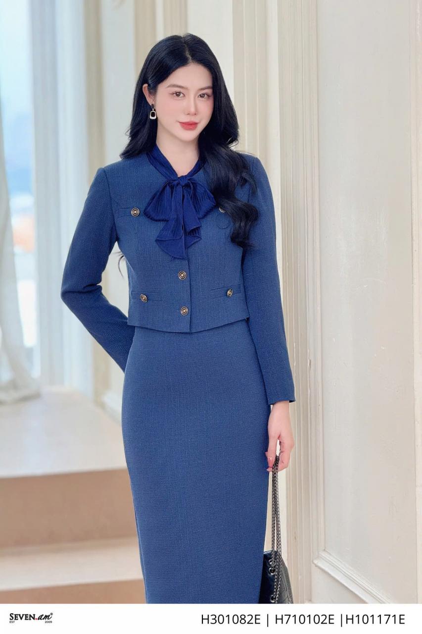 [🛒🇻🇳]Áo khoác dáng ngắn tweed màu xanh dương thời trang nữ Seven.AM H301082E – Seven.AM , SKU – – sevenam.vn 🇻🇳🛒Top1Shop🛒 🇻🇳Top1Vietnam🇻🇳 🛍🛒🇻🇳