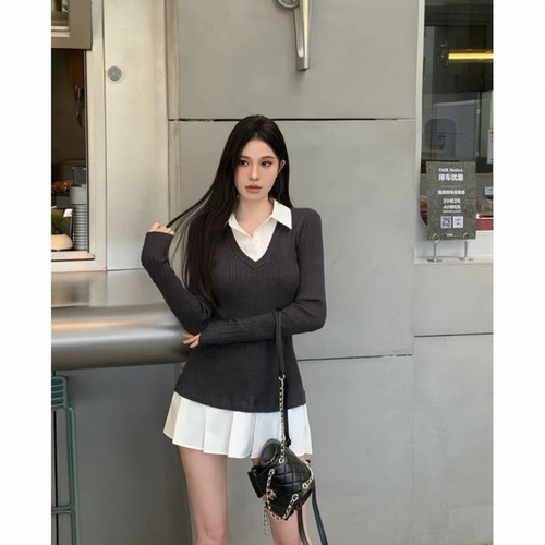 [🛒🇻🇳]( Chuẩn L1 ) Đầm Len Gân Tay Dài Phối Sơ Mi Trắng Đuôi Dập Ly Ôm Body Sang Chản – , SKU – 28363540197 – sendo.vn 🇻🇳🛒Top1Shop🛒 🇻🇳Top1Vietnam🇻🇳 🛍🛒🇻🇳