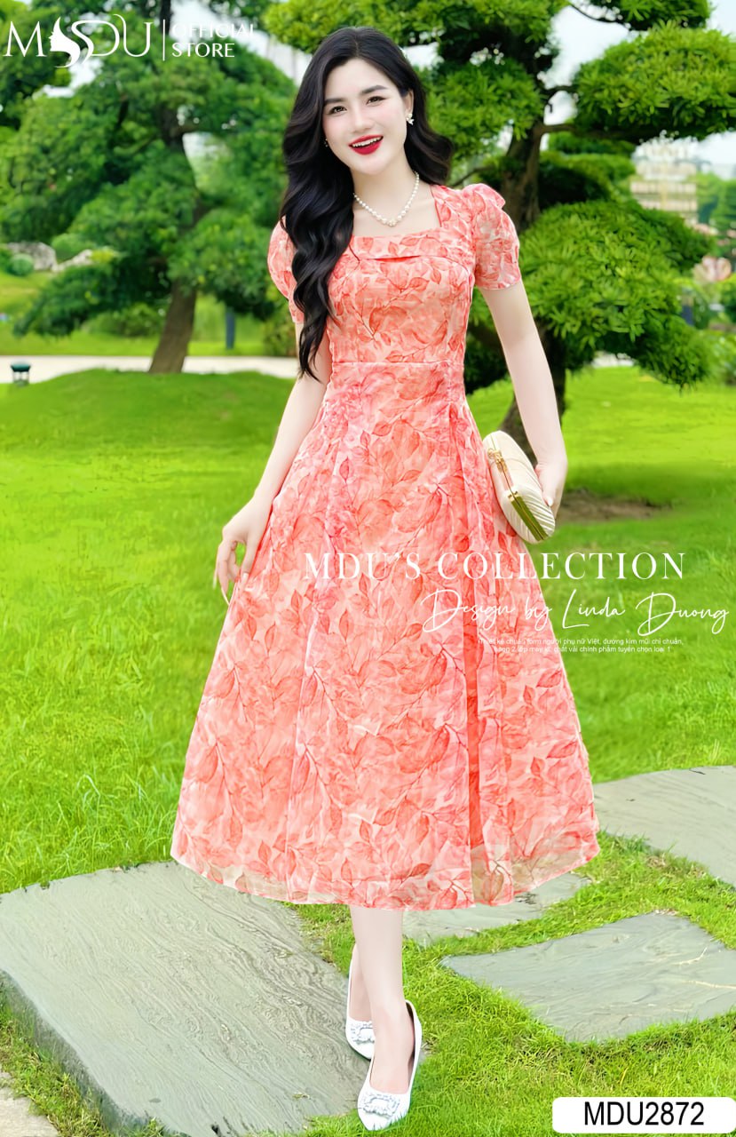 [🛒🇻🇳]Váy Đầm Công Chúa MDU2872 Tông Cam Rực Rỡ, Cổ Vuông Tay Bồng Từ MDUfashion – , SKU – – mdufashion.com 🇻🇳🛒Top1Shop🛒 🇻🇳Top1Vietnam🇻🇳 🛍🛒🇻🇳