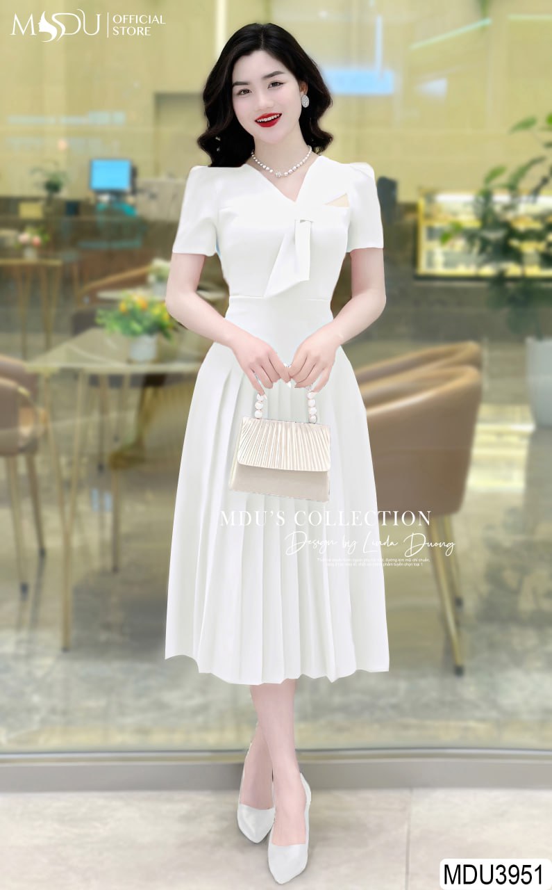 [🛒🇻🇳]Váy Thiết Kế MDU3951 – Màu Trắng Tinh Khôi Tay Bồng Kết Hợp Chi Tiết Cut-Out Trước Ngực Quyến Rũ – , SKU – – mdufashion.com 🇻🇳🛒Top1Shop🛒 🇻🇳Top1Vietnam🇻🇳 🛍🛒🇻🇳