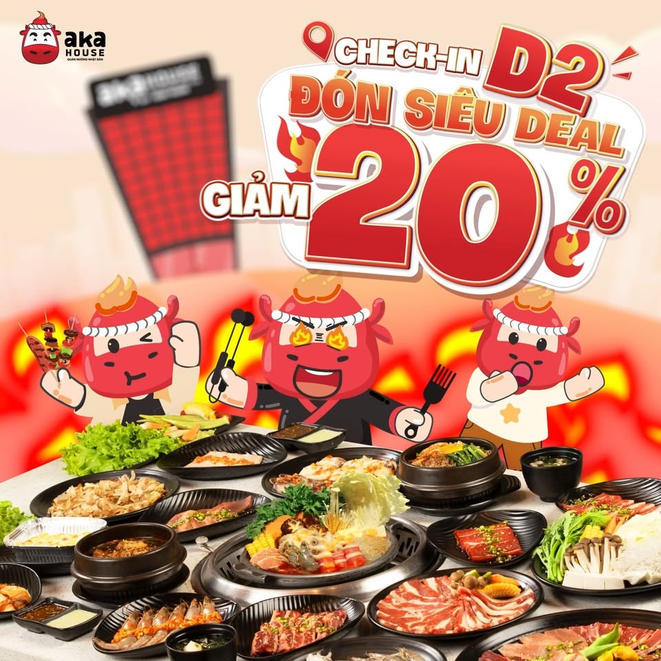 [🆕🇻🇳] Aka House – Quán nướng Nhật Bản 🍔 Top1Food 🍜 NGÀY 20/10: GIẢM GIÁ 20% TOÀN BỘ MENU 

Tin động trời nè mấy ní ơi, chỉ còn 3 ngày để phá đảo menu Aka D2 cùng siêu deal giảm 20%. Từ Buffet cho đến Combo, , shares-1✔️ , likes-12❤️️ , date-2024-10-18 00:43:03🇻🇳🇻🇳🇻🇳📰🆕
