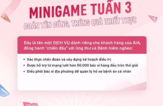 [🆕🇻🇳] AIA Việt Nam-thành viên của tập đoàn bảo hiểm nhân thọ hàng đầu thế giới ♥️️ Top1Index 📚  AIA – SẮC HỒNG THÁNG 10 – NÂNG CAO NHẬN THỨC VỀ UNG THƯ VÚ
Minigame tuần 3: ĐOÁN TÊN ĐÚNG, TRÚNG QUÀ THIẾT THỰCĐây là tên một DỊCH VỤ dành riêng cho kh , shares-1803✔️ , likes-11K❤️️ , date-2024-10-24 19:00:29🇻🇳🇻🇳🇻🇳📰🆕