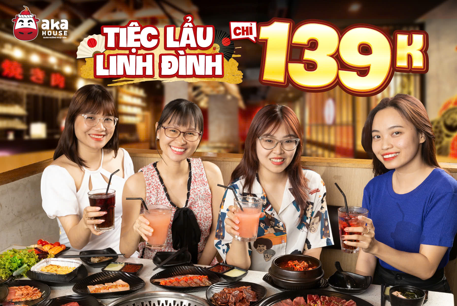 [🆕🇻🇳] Aka House – Quán nướng Nhật Bản 🍔 Top1Food 🍜 TIỆC LẨU LINH ĐÌNH CHỈ 139K 

 Nhẹ nhàng “mở khóa cảnh cửa ẩm thực” đầy tinh tế của xứ sở Phù Tang, Aka House đưa lối thực khách đắm chìm trong hương vị ti , shares-10✔️ , likes-553❤️️ , date-2024-10-23 00:45:52🇻🇳🇻🇳🇻🇳📰🆕