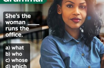 [🆕🇻🇳] British Council Vietnam English 📚 Top1Learn 📕 Can you find the correct word to complete this English sentence?‘She is the woman____ runs the office.’
Is it;
a. what
b. who
c. whose
d. whichLet us k , shares-0✔️ , likes-1❤️️ , date-2024-12-05 15:00:20🇻🇳🇻🇳🇻🇳📰🆕