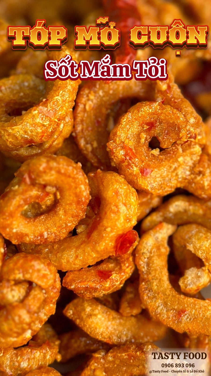 [🆕🇻🇳] Tasty Food – Chuyên Sỉ & Lẻ Đồ Khô 🍔 Top1Food  🍜 Tóp Mỡ Cuộn Sốt Mắm Tỏi 
– 1 lớp da phồng rộp, 1 lớp mỡ béo nhẹ,  sốt với vị mắm tỏi vừa thơm thơm mùi nước mắm nhĩ, vừa thơm thơm tỏi phi, cay nhẹ của 1 c , shares-0✔️ , likes-3❤️️ , date-2024-12-12 18:39:20🇻🇳🇻🇳🇻🇳📰🆕