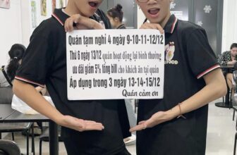 [🆕🇻🇳] 𝐍𝐀̂𝐔 𝐅𝐎𝐎𝐃 𝐐𝐔𝐀̣̂𝐍 𝟒 – Quán ăn 🍔 Top1Food  🍜 THÔNG BÁO LỊCH TẠM NGHỈNâu Food tạm nghỉ 4 ngày (9-10-11-12/12) và sẽ hoạt động lại bình thường vào Thứ 6 ngày 13/12/2024. Xin lỗi khách hàng vì sự bất t , shares-1✔️ , likes-20❤️️ , date-2024-12-09 18:39:59🇻🇳🇻🇳🇻🇳📰🆕