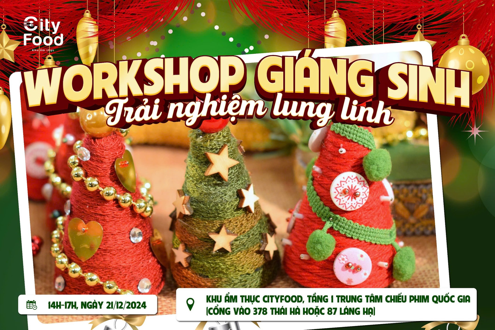 [🆕🇻🇳] CityFood – Ngon ngon đủ món – thiên đường ngon ngon đủ món dẫn lối bạn tìm đến những cảm xúc vị giác tròn trịa nhất 🍔 Top1Food  🍜 𝐖𝐨𝐫𝐤𝐬𝐡𝐨𝐩 𝐆𝐢𝐚́𝐧𝐠 𝐬𝐢𝐧𝐡 – 𝐂𝐚̂𝐲 𝐭𝐡𝐨̂𝐧𝐠 𝐦𝐚𝐧𝐠 𝐝𝐚̂́𝐮 𝐚̂́𝐧 𝐫𝐢𝐞̂𝐧𝐠!
 𝐆𝐢𝐚́ 𝐯𝐞́: chỉ 89k/người

Tháng 12 này, cùng CityFood khởi động mùa lễ hội với workshop thủ công , shares-2✔️ , likes-18❤️️ , date-2024-12-11 18:00:07🇻🇳🇻🇳🇻🇳📰🆕