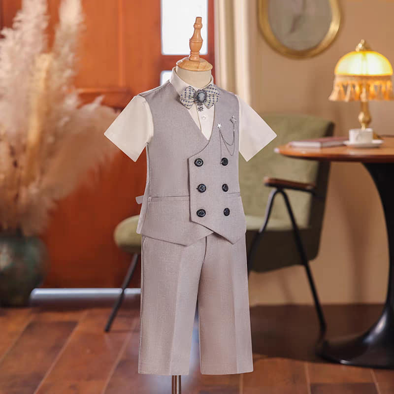 [🆕🇻🇳]  MMKID aims to bring kids the most high fashionable and high quality party design 🧑‍🧒❤️️👶⭐️ Set Gile mix shorts for Kids Boy’s, thiết kế cao cấp cho bé dự tiệc với gam màu grey sang trọng. Thiết kế mang lại cho bé diện mạo formal thời thượng trong , shares-0✔️ , likes-1❤️️ , date-2024-12-18 23:31:33🇻🇳🇻🇳🇻🇳📰🆕