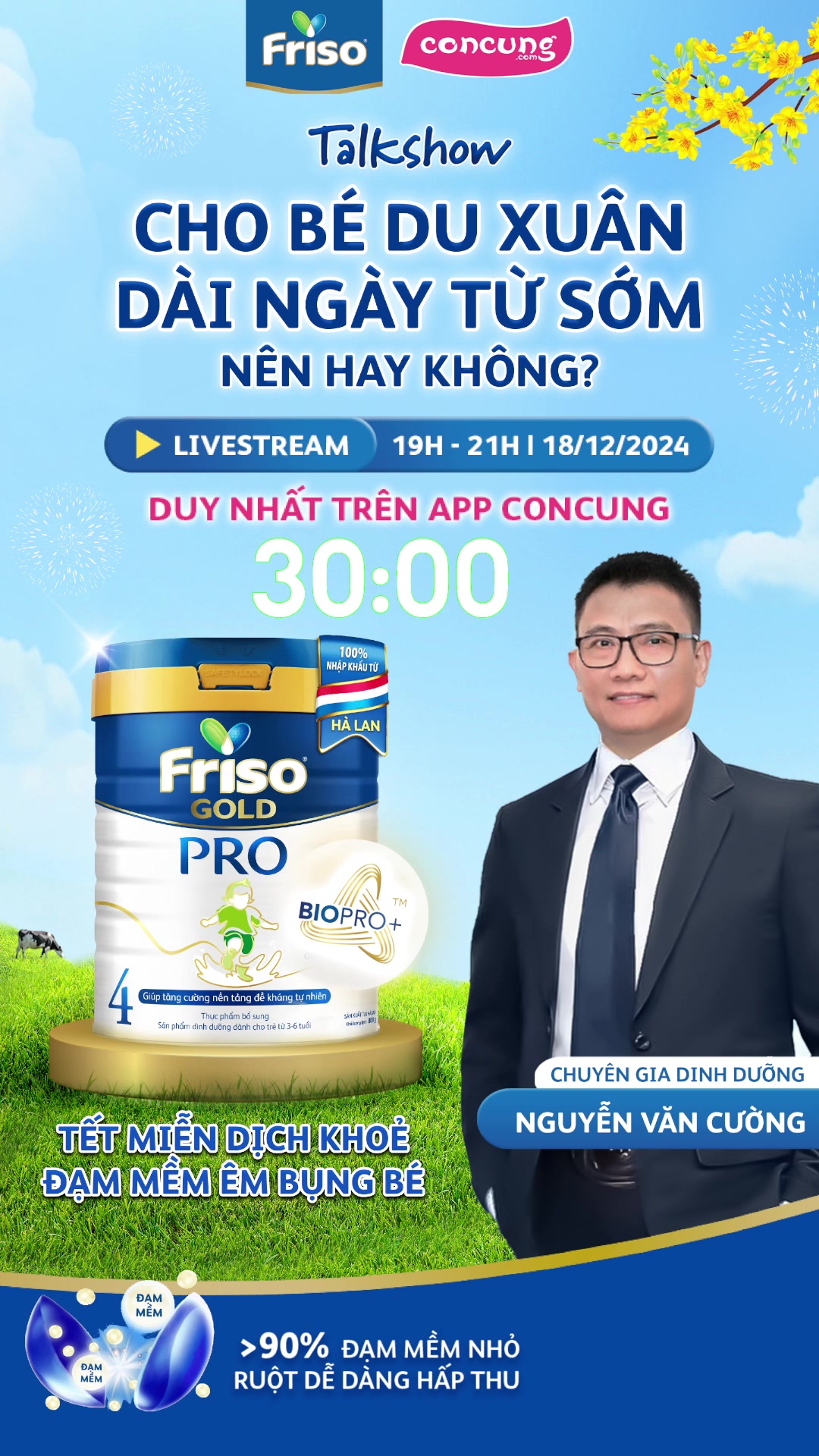 [🆕🇻🇳]  Con Cưng – Mang đến những sản phẩm tốt nhất cho trẻ em Việt Nam 😎❤️️⭐️  Friso chiêu đãi Ba Mẹ loạt deal siêu hời + quà cực xịn xò cho Bé. Đặt lịch xem live ngay thôi Ba Mẹ ơi!

Ba Mẹ xem live tại đây nha:        

 Siêu deal đ , shares-0✔️ , likes-5❤️️ , date-2024-12-19 01:31:09🇻🇳🇻🇳🇻🇳📰🆕