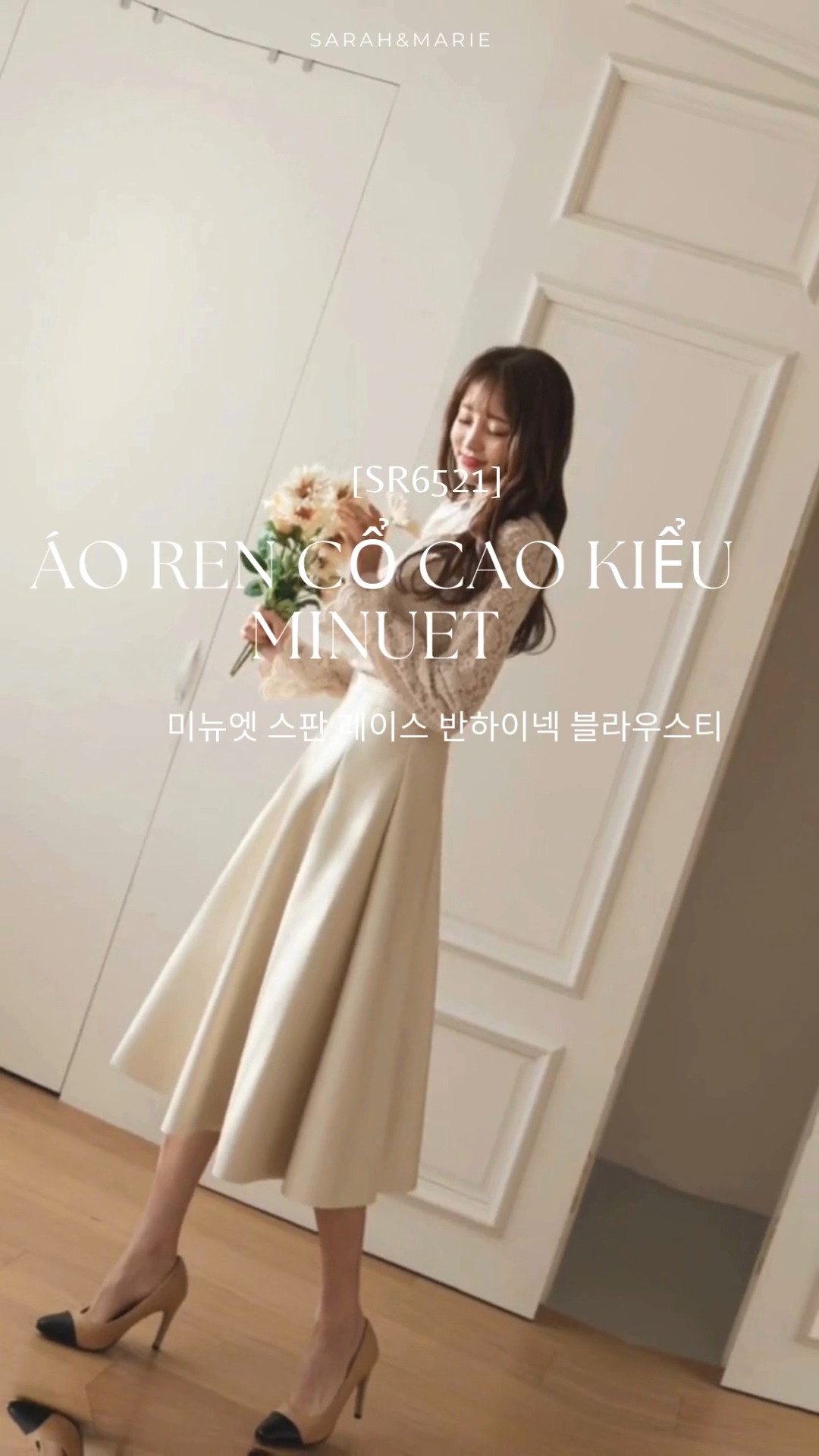 [???] Sarahmarie – Cửa hàng quần áo nữ  ? Top1Fashion ?  Tết rực rỡ, sale cực đã  Áo ren cổ cao kiểu Minuet của Sarahmarie sẽ giúp bạn tự tin đón Tết  Với thiết kế nữ tính, chất liệu ren cao cấp, mềm mịn, em áo n , shares-0✔️ , likes-0❤️️ , date-2024-12-27 02:01:08????????