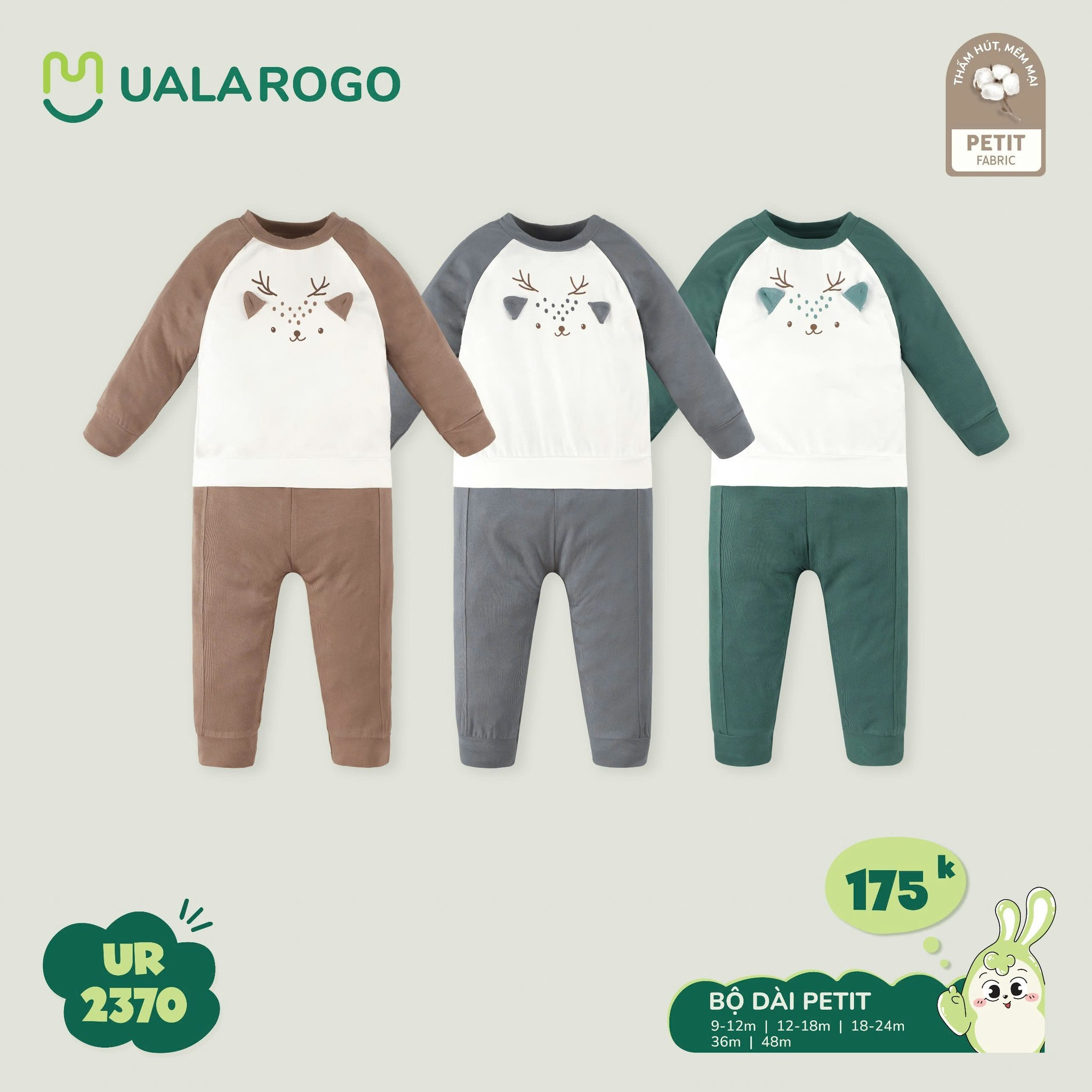[🆕🇻🇳]  UalaRogo – Made in Vietnam – Thương hiệu thời trang phụ kiện cao cấp cho bé từ 0-4 tuổi 🧑‍🧒❤️️👶⭐️ 𝐉𝐨𝐲𝐟𝐮𝐥 𝐦𝐨𝐦𝐞𝐧𝐭𝐬 𝐰𝐢𝐭𝐡 𝐛𝐚𝐛𝐲 𝐝𝐞𝐞𝐫
Ngộ nghĩnh với họa tiết may nổi hình chú hươu Bambi đáng yêu, bộ dài tay “Deery Friend” dễ dàng trở thành bạn thân của bé tr , shares-1✔️ , likes-11❤️️ , date-2024-12-22 02:00:10🇻🇳🇻🇳🇻🇳📰🆕